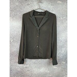 ZADIG & VOLTAIRE WOMEN’S SILK BLACK SHIRT BLOUSE SIZE S-